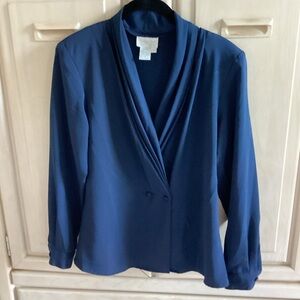 Vintage Sasson Paris NY navy blouse